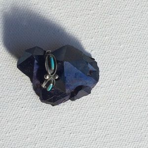 Single Zuni Turquoise Demi-Hoop Earring